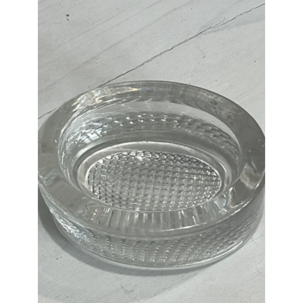 Clear Glass master Salt Cellar Open Top Round Shape Kitchen Decor 3.5